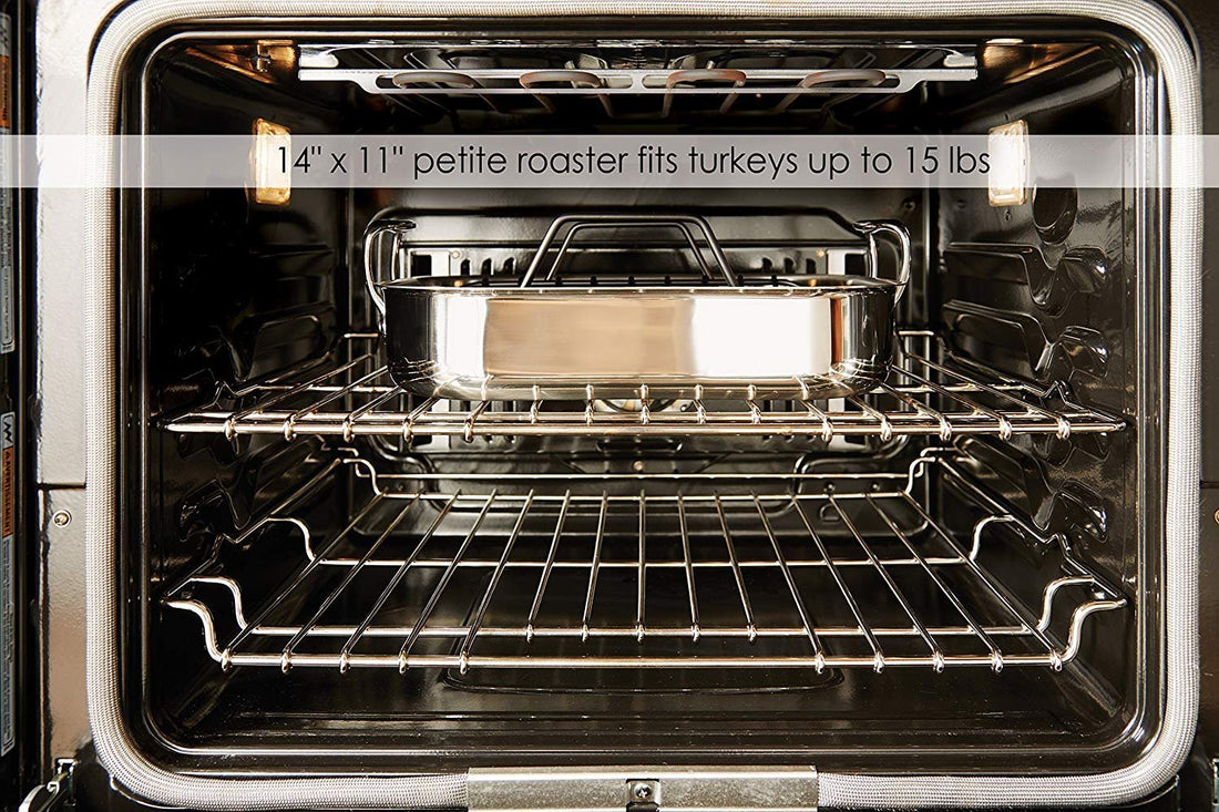 All-Clad - 11 x 14 inch Small Stainless Steel Roaster with Rack - E7522S54