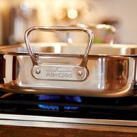 All-Clad - 11 x 14 inch Small Stainless Steel Roaster with Rack - E7522S54