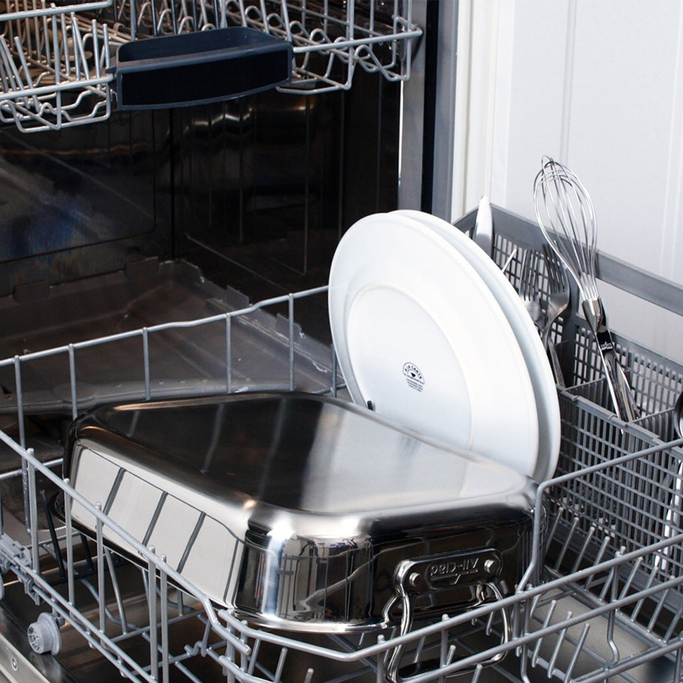 All-Clad - 11 x 14 inch Small Stainless Steel Roaster with Rack - E7522S54