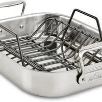 All-Clad - 11 x 14 inch Small Stainless Steel Roaster with Rack - E752S264