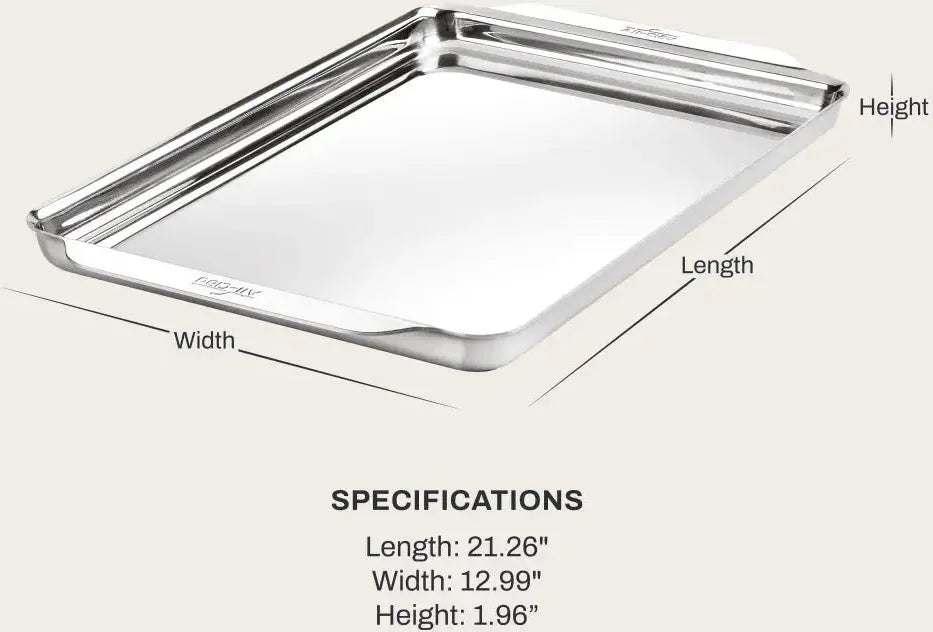 All-Clad - 11.5" x 17" Stainless Steel Half Sheet Pan - J3097464