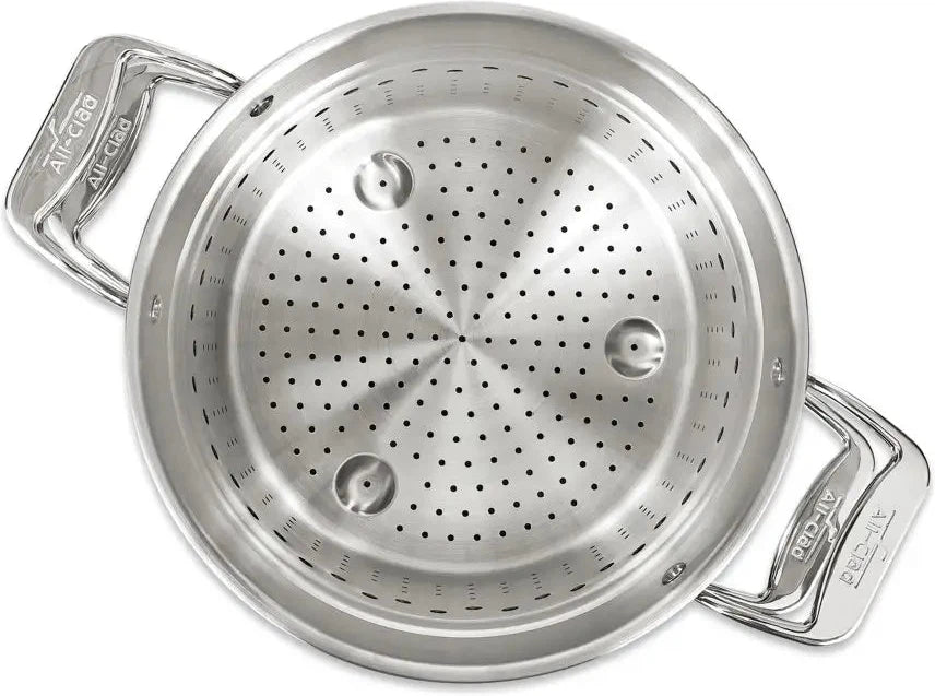 All-Clad - 12 QT Simply Strain Stainless Steel Multipot with Insert and Lid - E743S274