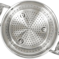 All-Clad - 12 QT Simply Strain Stainless Steel Multipot with Insert and Lid - E743S274
