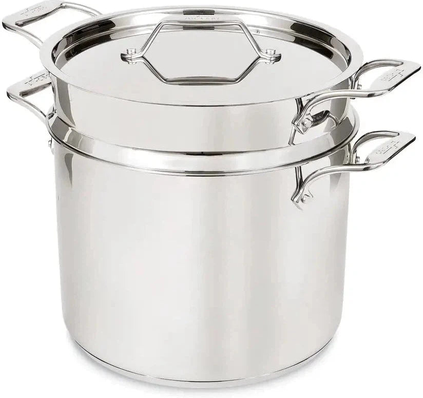 All-Clad - 12 QT Simply Strain Stainless Steel Multipot with Insert and Lid - E743S274