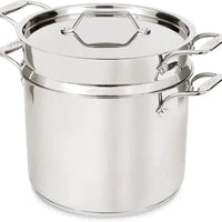 All-Clad - 12 QT Simply Strain Stainless Steel Multipot with Insert and Lid - E743S274