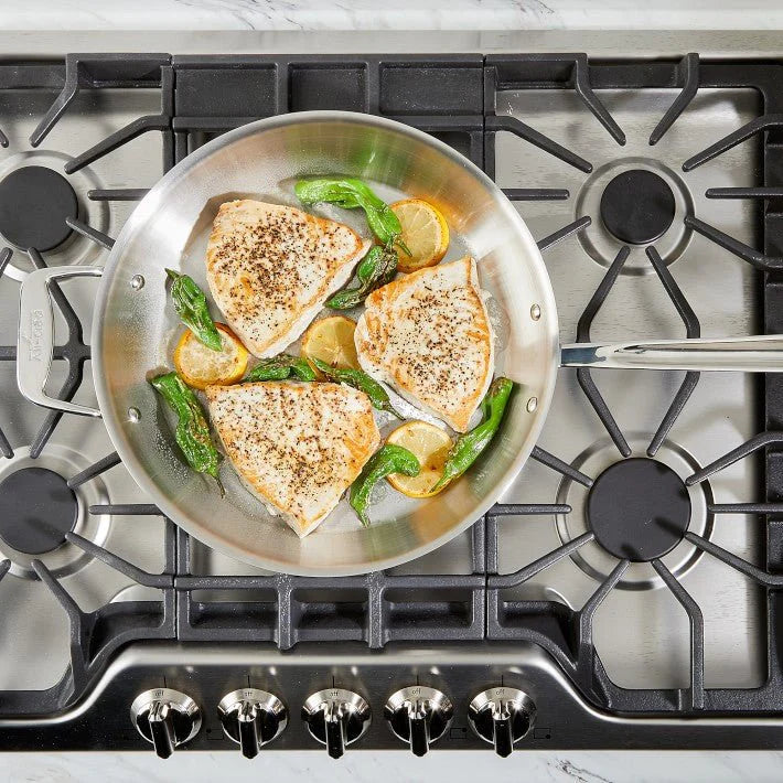 All-Clad - 12.5" D5 Stainless Deep All-Purpose Skillet with Lid - SD55112.55