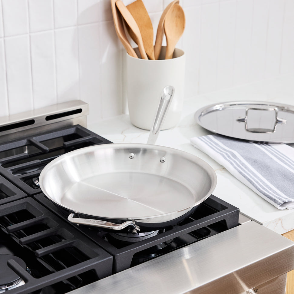 All-Clad - 12.5" D5 Stainless Deep All-Purpose Skillet with Lid - SD55112.55