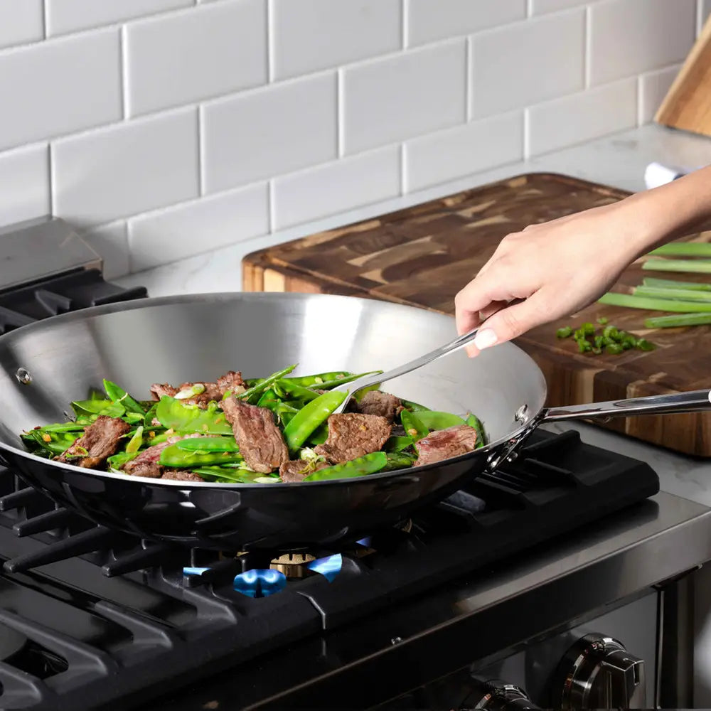 All-Clad - 14" D3 Stainless Steel Wok / Stir Fry Pan - 4414
