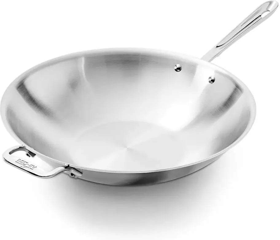 All-Clad - 14" D3 Stainless Steel Wok / Stir Fry Pan - 4414