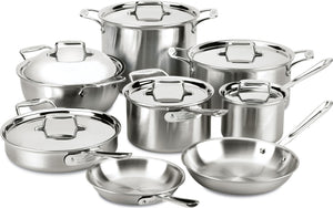 All-Clad - 14 PC D5 Brushed Cookware Set - BD005714