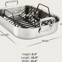 All-Clad - 16" x 13" Large Roaster with Rack - E752C264