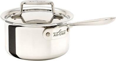 All-Clad - 1.5 QT D5 Polished Saucepan with Lid - SD552015