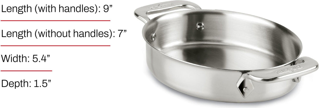 All-Clad - 2 PC Stainless Steel 7" Mini Oval Bakers Set - 59900