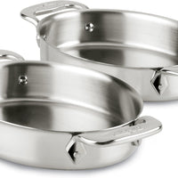 All-Clad - 2 PC Stainless Steel 7" Mini Oval Bakers Set - 59900