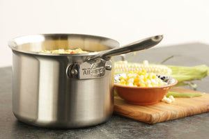 All-Clad - 2 QT D5 Brushed Saucepan With Lid - BD55202