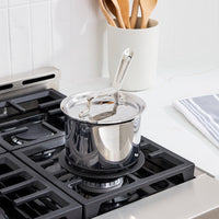 All-Clad - 2 QT D5 Polished 5-ply Bonded Saucepan with Lid - SD55202