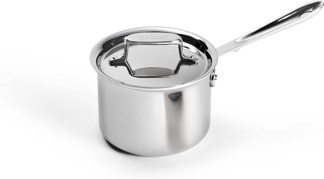All-Clad - 2 QT D5 Polished 5-ply Bonded Saucepan with Lid - SD55202