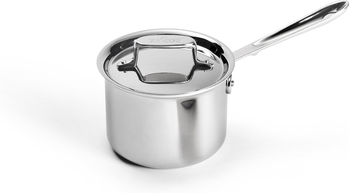 All-Clad - 2 QT D5 Polished 5-ply Bonded Saucepan with Lid - SD55202