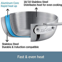 All-Clad - 2.5 QT G5 Graphite Core Saucier with Lid - GR215