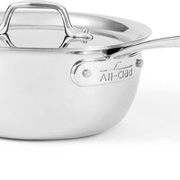 All-Clad - 2.5 QT G5 Graphite Core Saucier with Lid - GR215