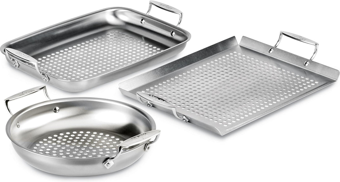 All-Clad - 3 PC Outdoor Cookware Set - J137S364
