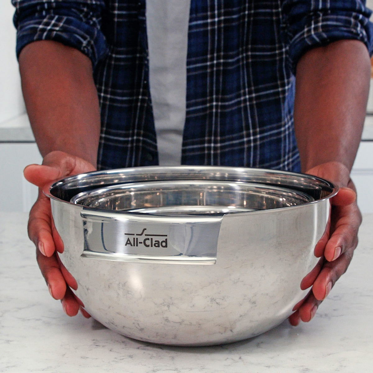 All-Clad - 3 PC Stainless Steel Mixing Bowl Set - MBSET
