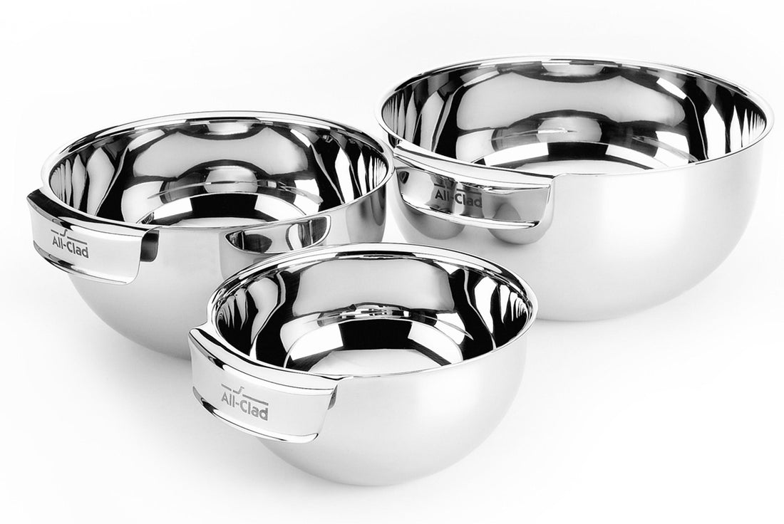 All-Clad - 3 PC Stainless Steel Mixing Bowl Set - MBSET