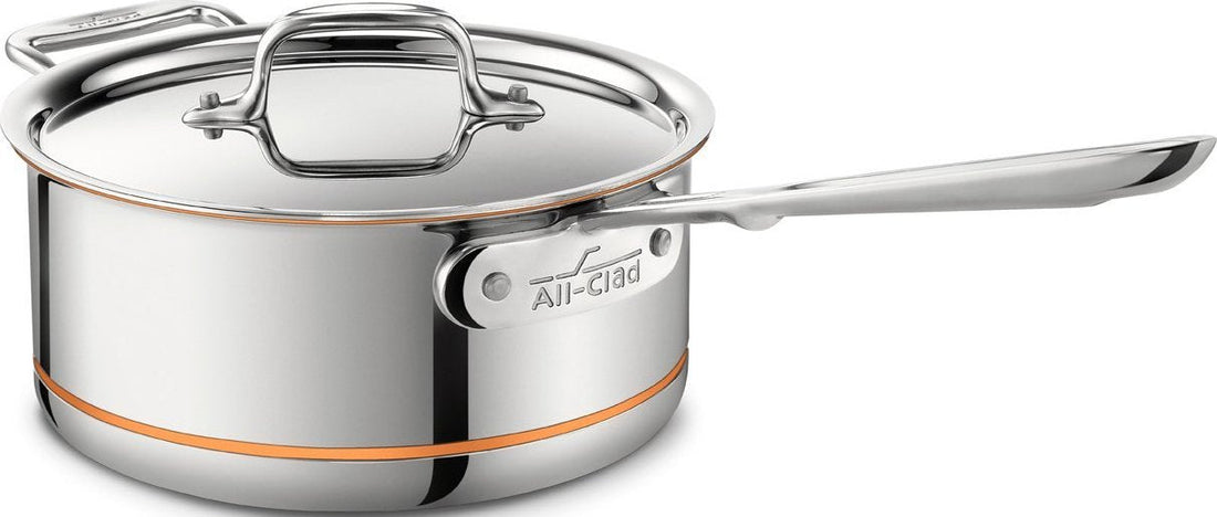 All-Clad - 3 QT Copper Core 5-Ply Bonded Saucepan with Loop & Lid - 6203SS