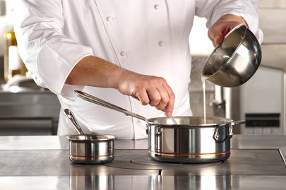 All-Clad - 3 QT Copper Core 5-Ply Bonded Saucepan with Loop & Lid - 6203SS