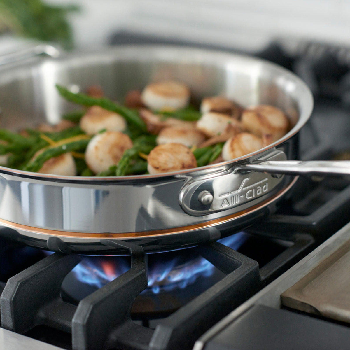 All-Clad - 3 QT Copper Core 5-Ply Bonded Saucepan with Loop & Lid - 6203SS
