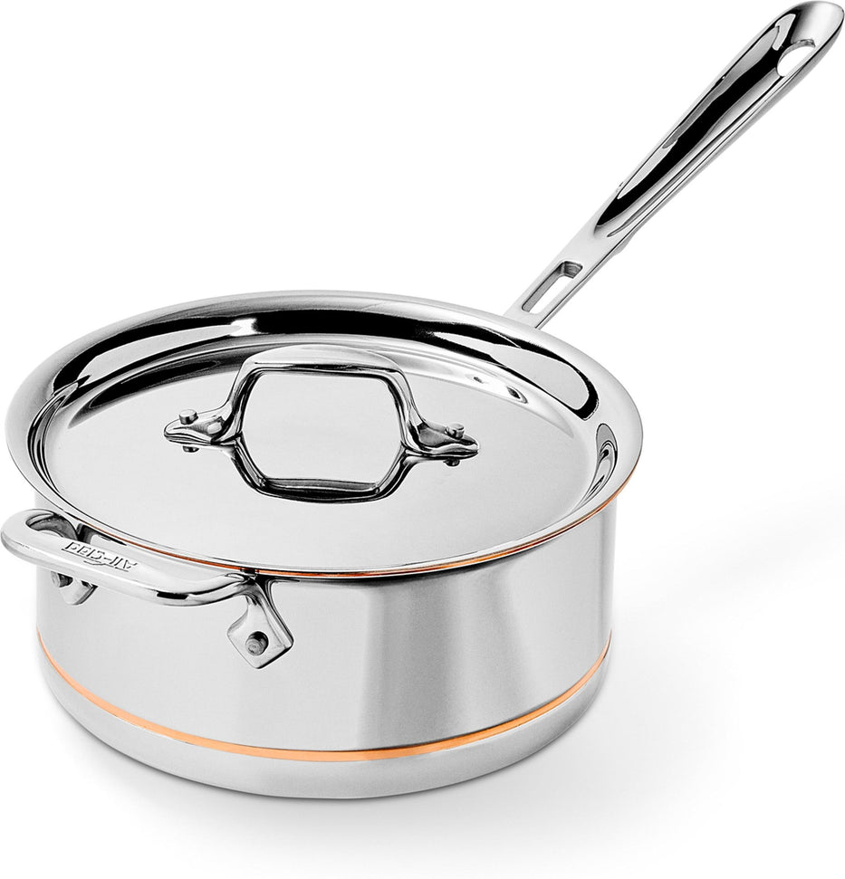 All-Clad - 3 QT Copper Core 5-Ply Bonded Saucepan with Loop & Lid - 6203SS