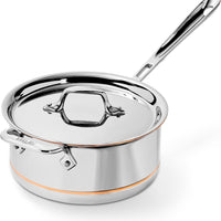 All-Clad - 3 QT Copper Core 5-Ply Bonded Saucepan with Loop & Lid - 6203SS