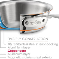 All-Clad - 3 QT Copper Core Saucepan - 6203SS