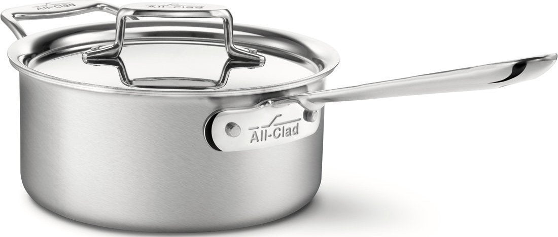 All-Clad - 3 QT D5 Brushed Saucepan With Loop Handle & Lid - BD55203