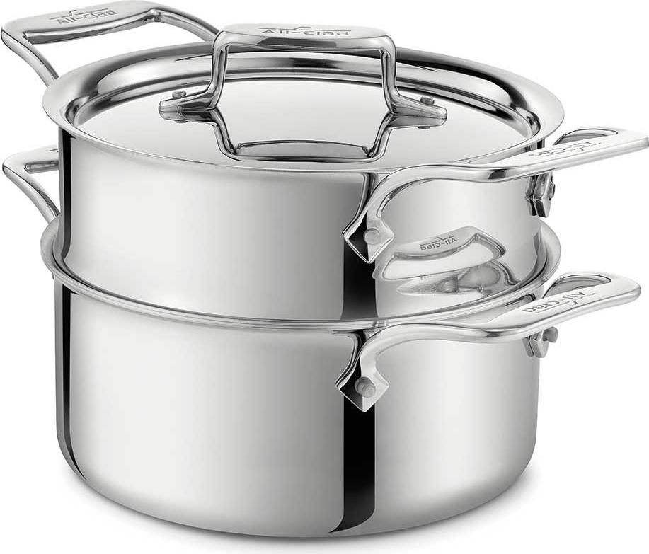All-Clad - 3 QT D5 Polished Casserole With Lid & Steamer - SD55303 W/ST(2)