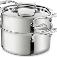All-Clad - 3 QT D5 Polished Casserole With Lid & Steamer - SD55303 W/ST(2)