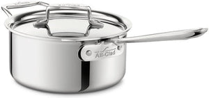 All-Clad - 3 QT D5 Polished Saucepan With Lid - SD55203