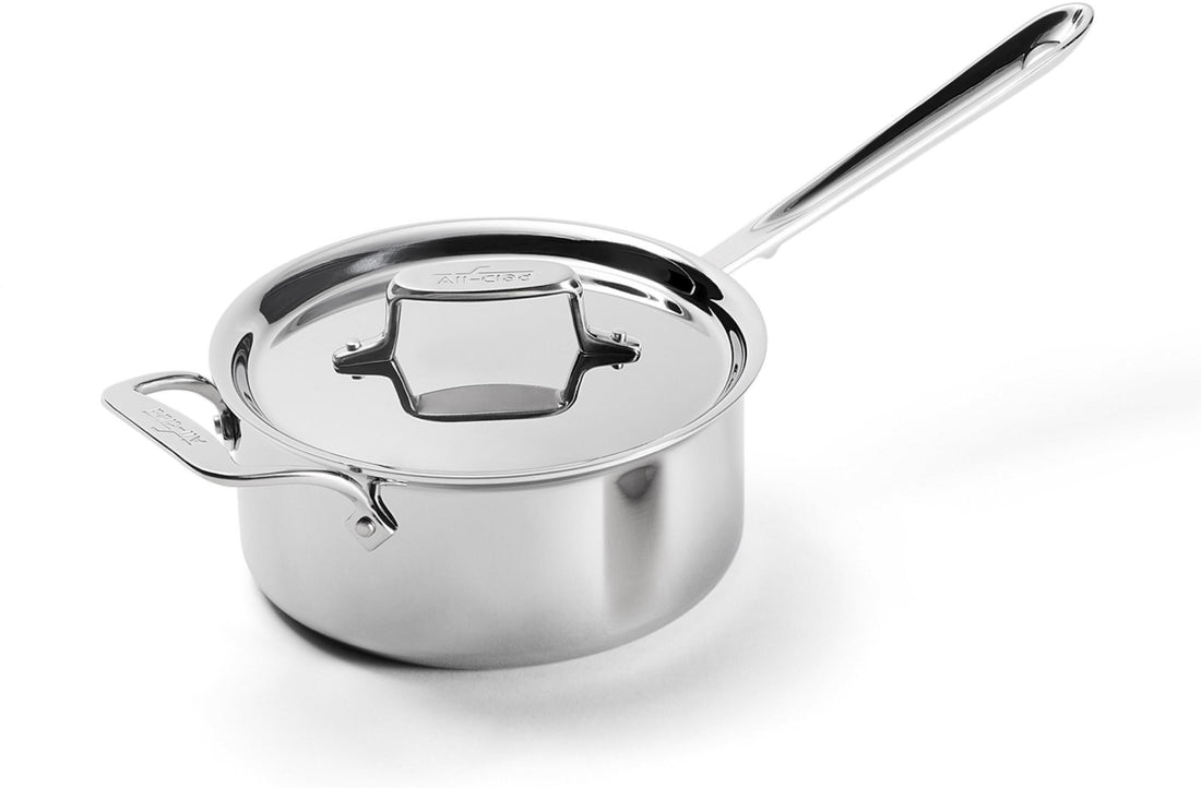All-Clad - 3 QT D5 Polished Saucepan With Lid - SD55203
