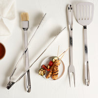 All-Clad - 4 PC Stainless Steel BBQ Tool Set with Case - T147