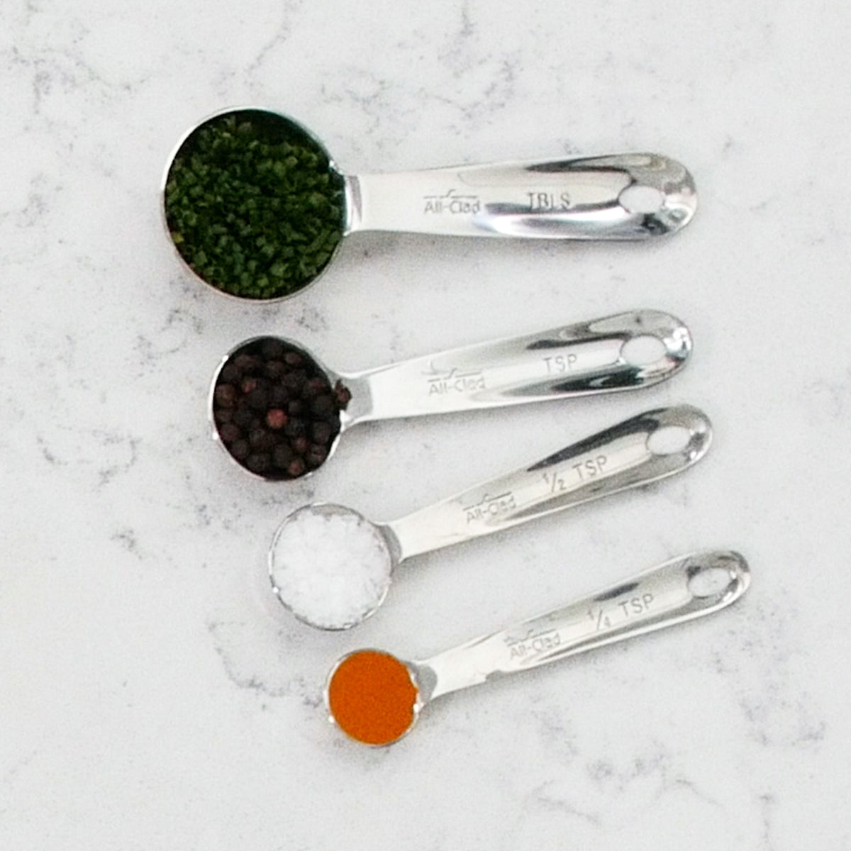All-Clad - 4 PC Stainless Steel Measuring Spoon Set - 59918