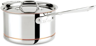 All-Clad - 4 QT Copper Core Saucepan - 6204SS