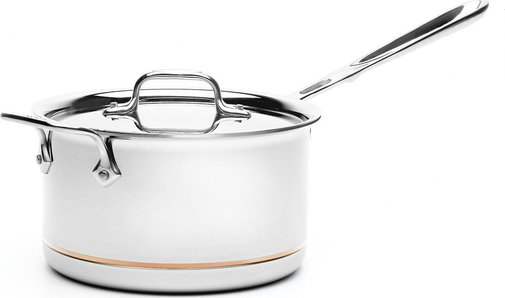 All-Clad - 4 QT Copper Core Saucepan - 6204SS