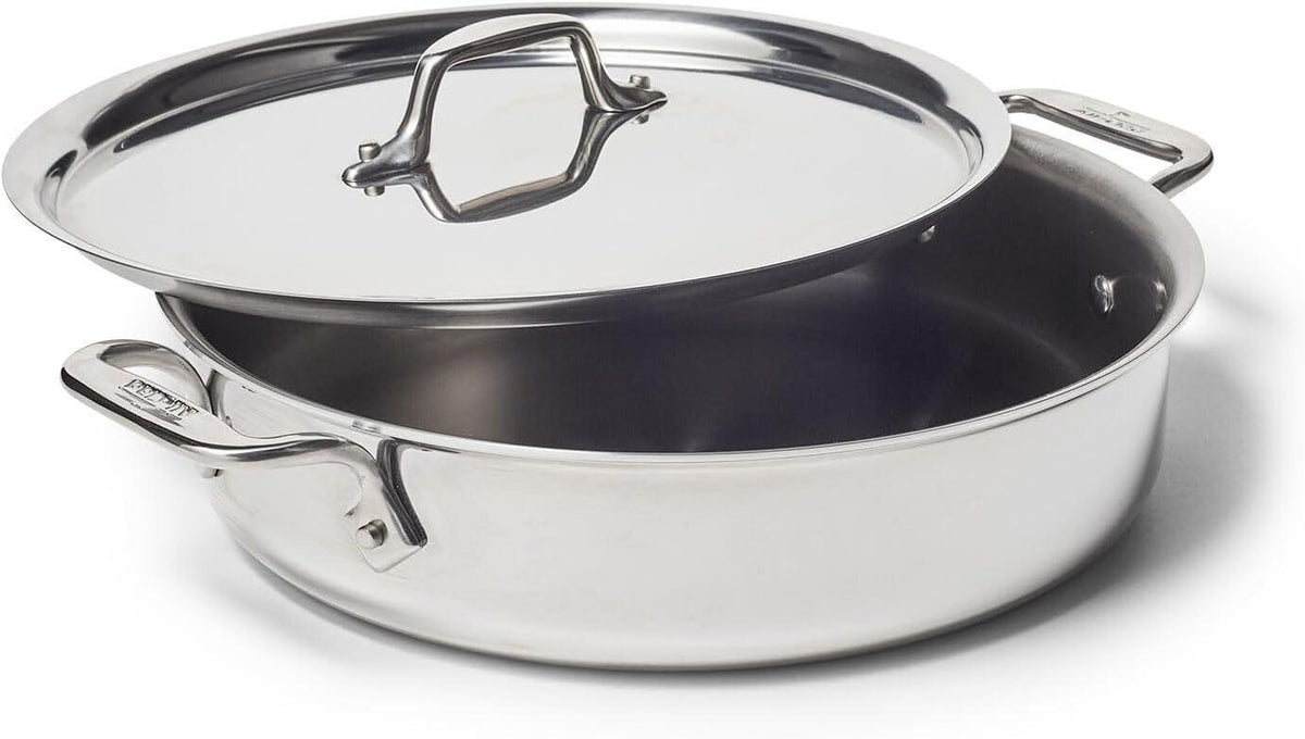 All-Clad - 4 QT D3 Stainless Steel Anniversary Casserole with Lid - 44043 SLT