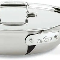 All-Clad - 4 QT D5 Brushed Stainless Steel Weeknight Pan with Lid - BD5540464