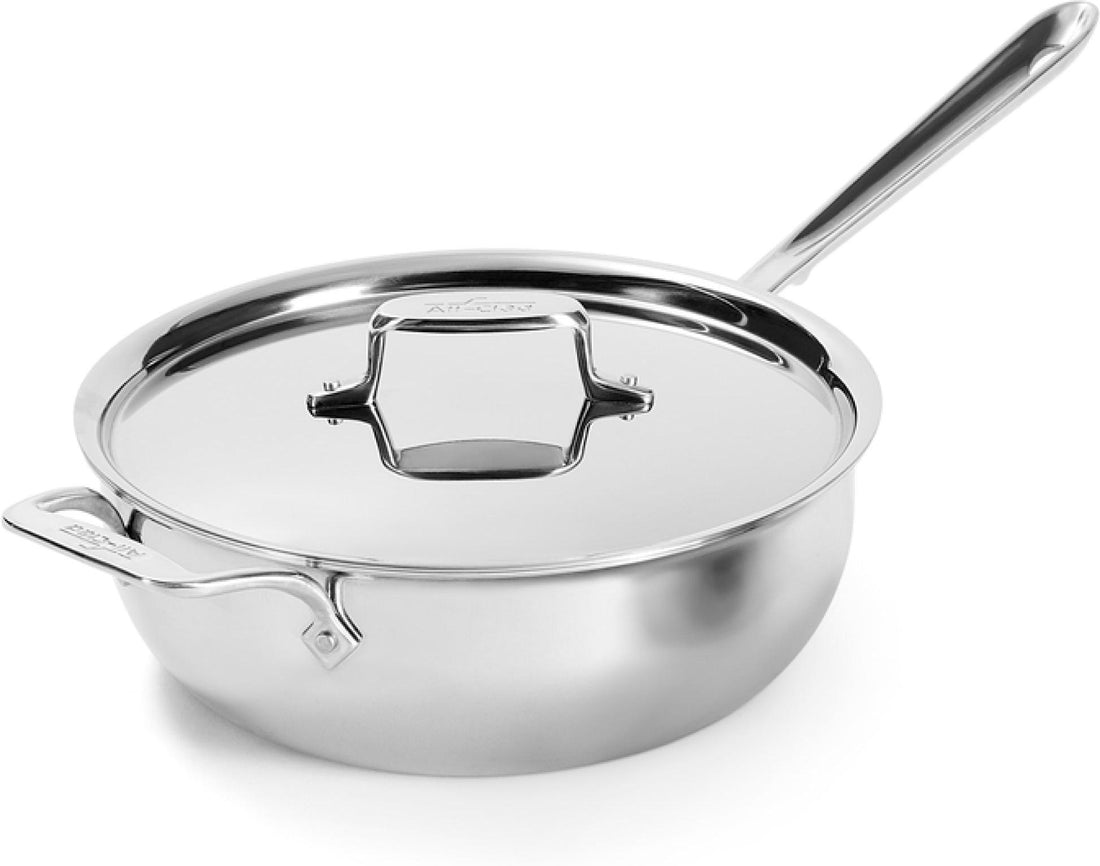 All-Clad - 4 QT D5 Polished 5-ply Bonded Essential Pan with Lid - SD551211