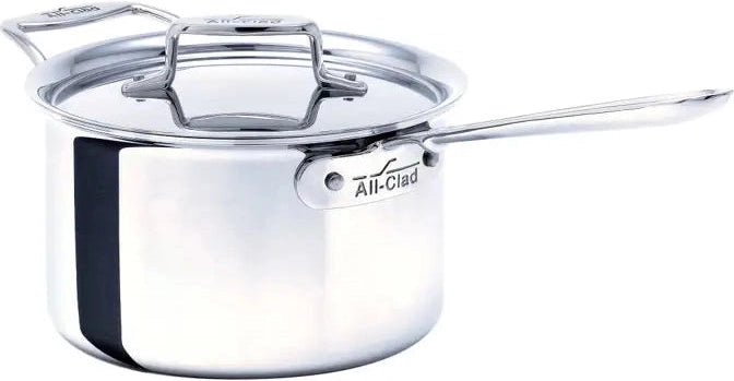 All-Clad - 4 QT D5 Polished 5-ply Bonded Saucepan with Lid - SD55204