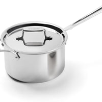 All-Clad - 4 QT D5 Polished 5-ply Bonded Saucepan with Lid - SD55204
