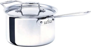 All-Clad - 4 QT D5 Polished Saucepan with Lid - SD55204