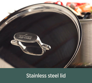 All-Clad - 4 QT D5 Stainless Brushed Weeknight Pan with Lid - BD5540465