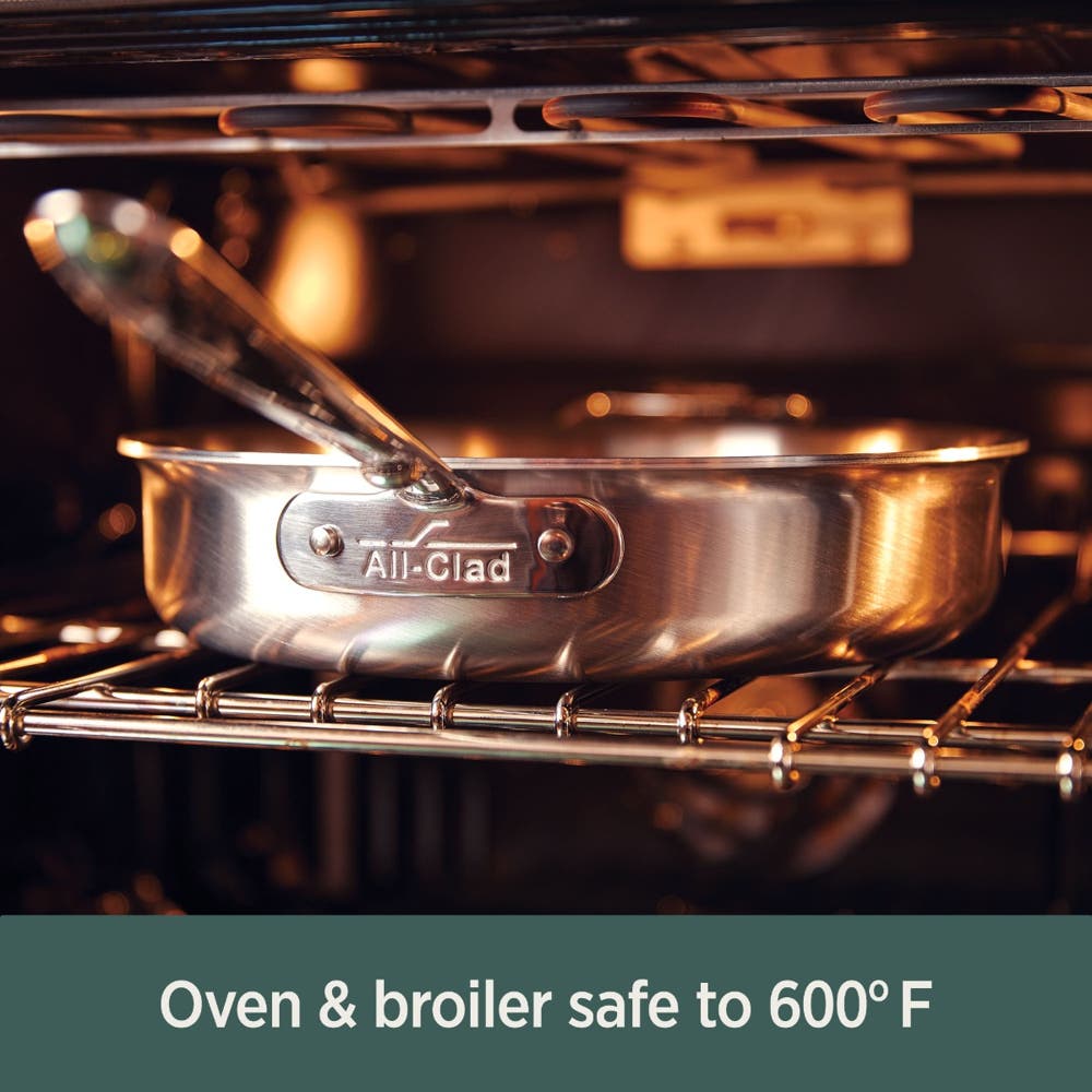 All-Clad - 4 QT D5 Stainless Brushed Weeknight Pan with Lid - BD5540465